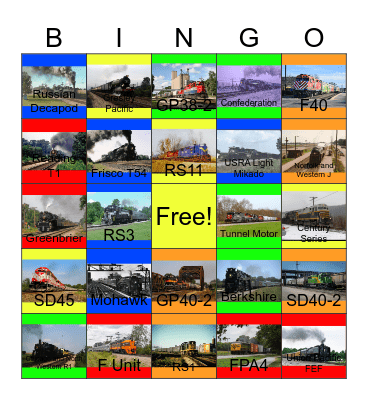 New York Central and other Railroads in Illinois that I would like to take photographs with Carmen one day Bingo Card