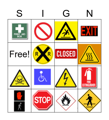 Safety Bingo! Bingo Card