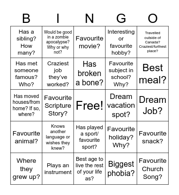Bingo cards Bingo Card