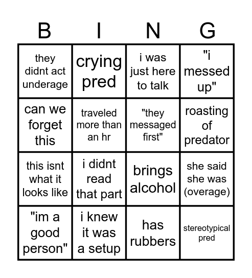 Pred BIngo Card