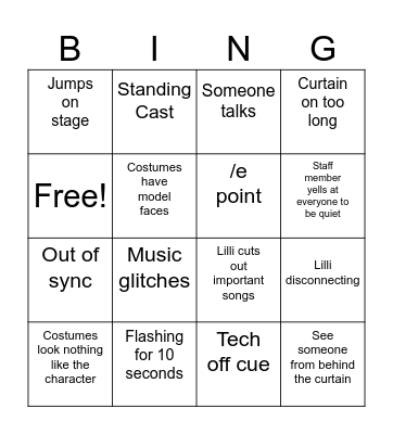 Chief Queef Officer Bingo Card