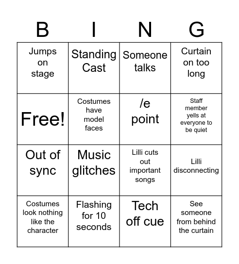 Chief Queef Officer Bingo Card