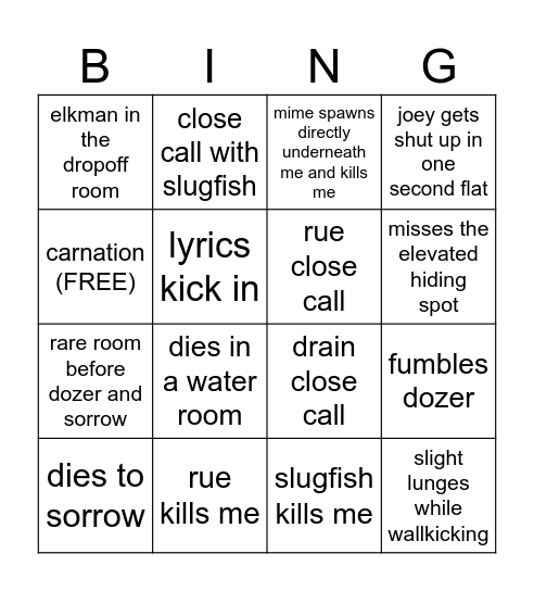 Grace Bingo Card