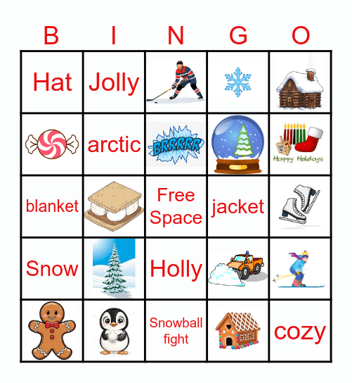 Winter Wonder Week Bingo Card