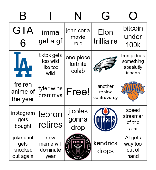 2026 BINGO Card