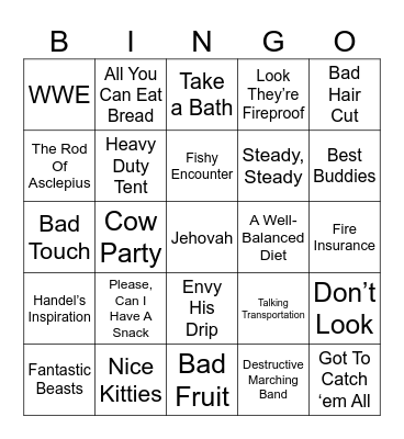 Old Testament Bingo Card