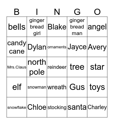 Oakwood BINGO Card