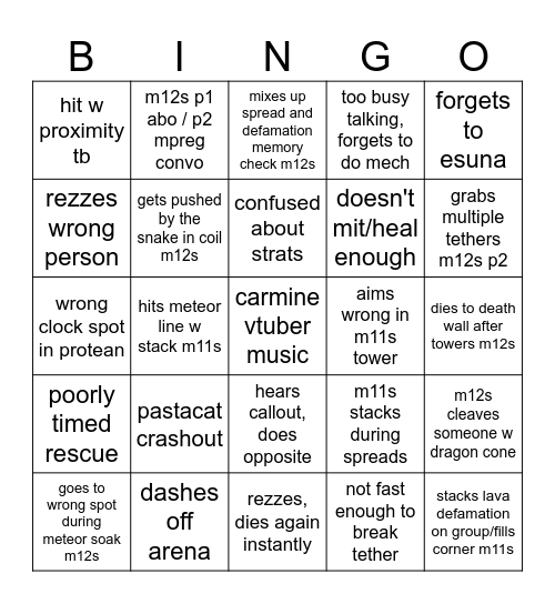 heavyweight bingo Card