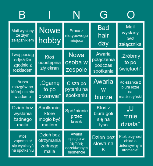 MGGP Bingo Card
