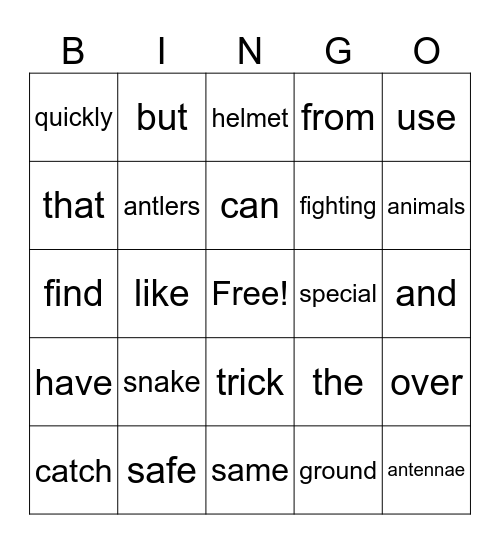 Group 1 Bingo Card