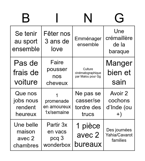 Malou&Gg 2026 Bingo Card