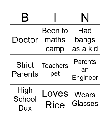 How Asian are you ? Bingo Card