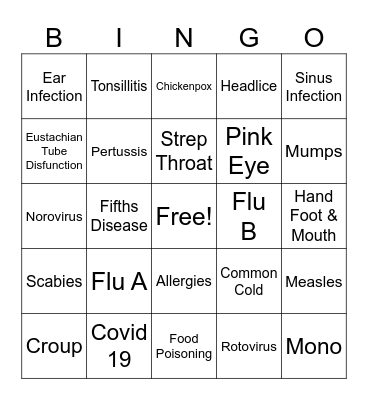 Winter Illness Bingo! Bingo Card