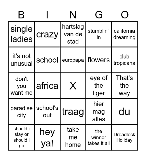 nieuwjaarsborrel bingo Card