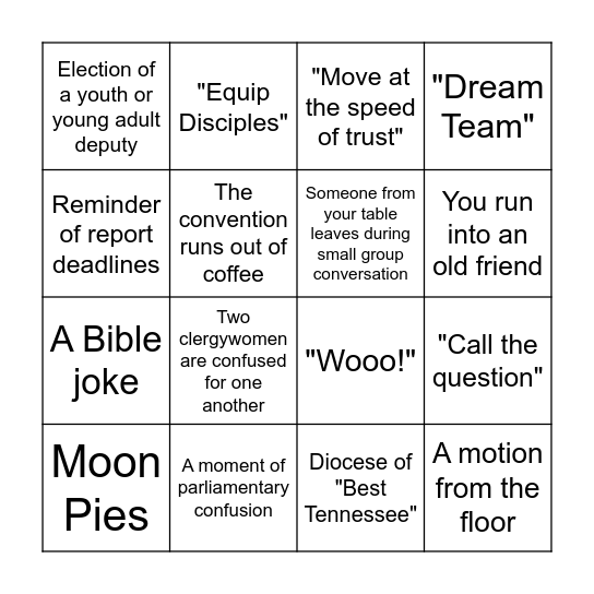 Dio Con Bingo Card