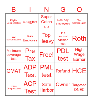 YET SEASON BINGO Card