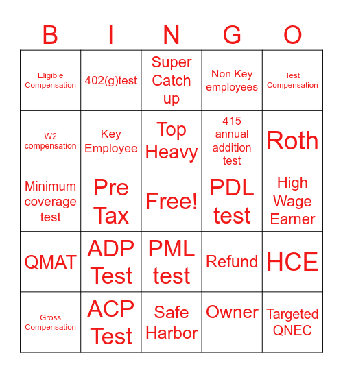 YET SEASON BINGO Card