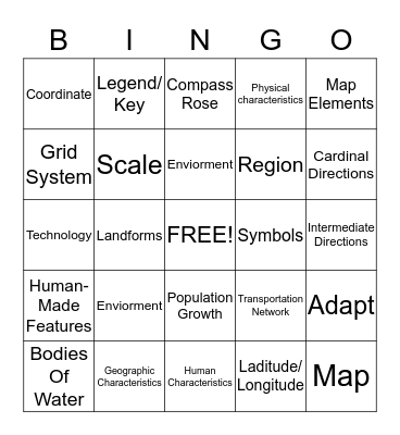 Justine's Bingo Card Bingo Card