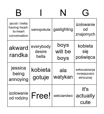 breaking dawn mormon Bingo Card
