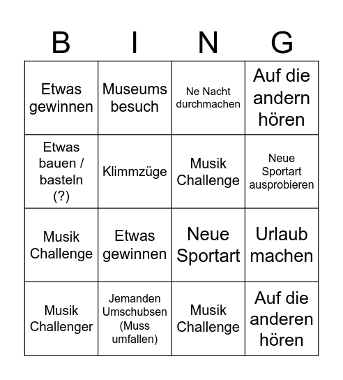 Bandbingo Card