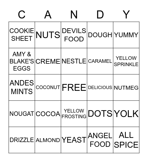 CHRISTMAS COOKIES AND Bingo Card