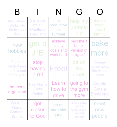 bris bingo card Bingo Card