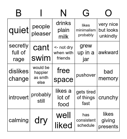 bread Bingo Card