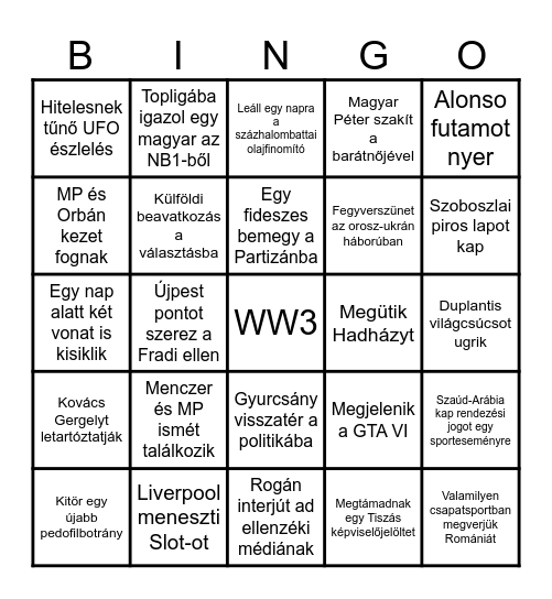 2026 BINGO pt.2 Bingo Card