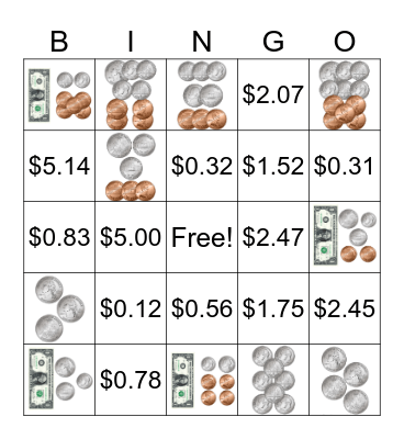 MONEY Bingo Card