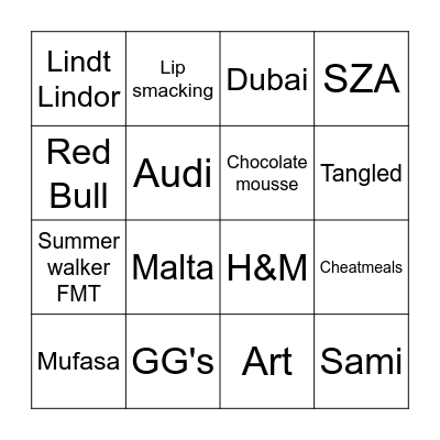 Jingo Bingo Card