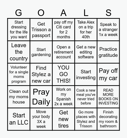 2026 IS MY YEAR Bingo Card