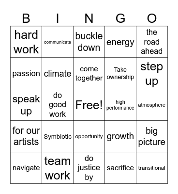 <3 Bingo Card