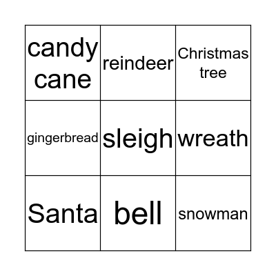 Christmas Bingo Card
