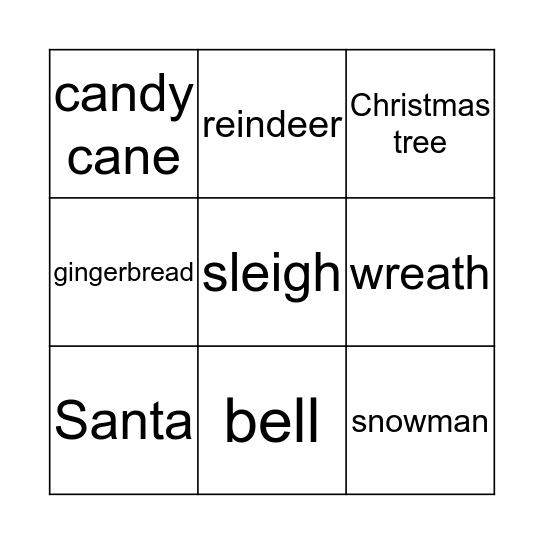 Christmas Bingo Card