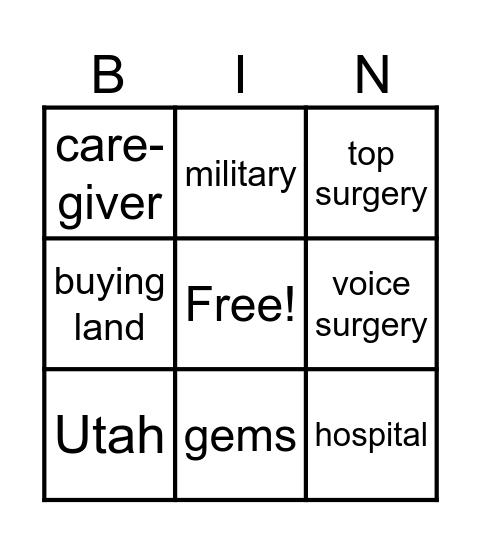 Client Bingo Card