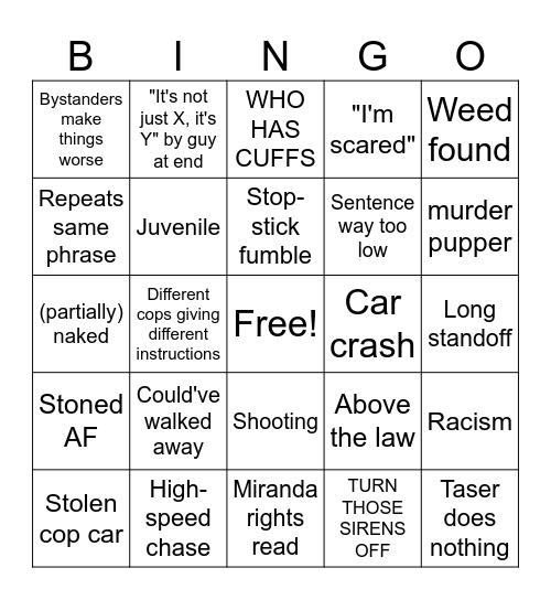 Midwest Safety Bingo Card
