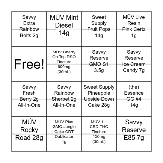 LAST OF ME - BINGO PCB Bingo Card