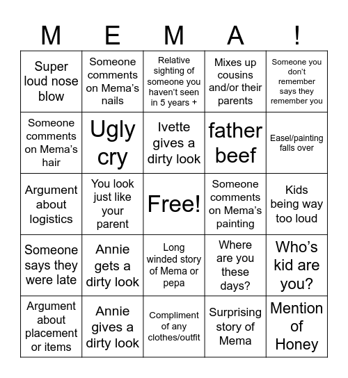 Wake Bingo Card
