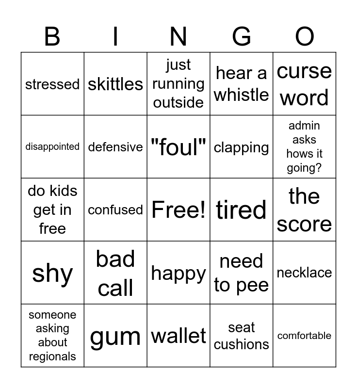 Bingo 3 Bingo Card