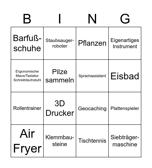 Gunnar Bingo Card