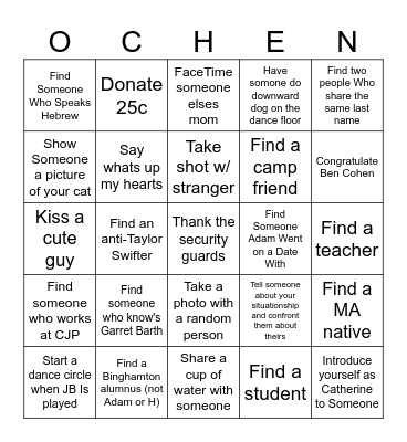 Bingo Board Bingo Card