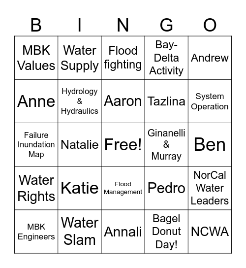 MBK Bingo Bonanza Bingo Card