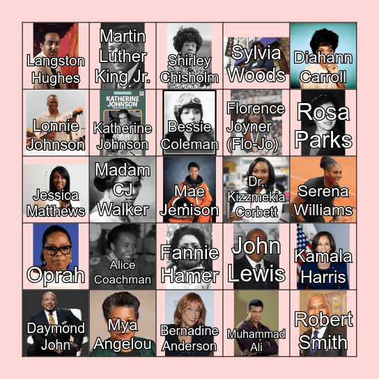 Black History Month BINGO Card