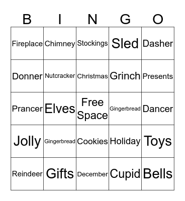 Christmas Bingo Card