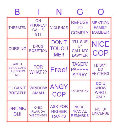 Marschgie Bingo Card