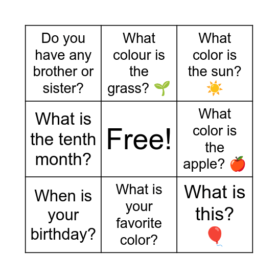 Bingo Card