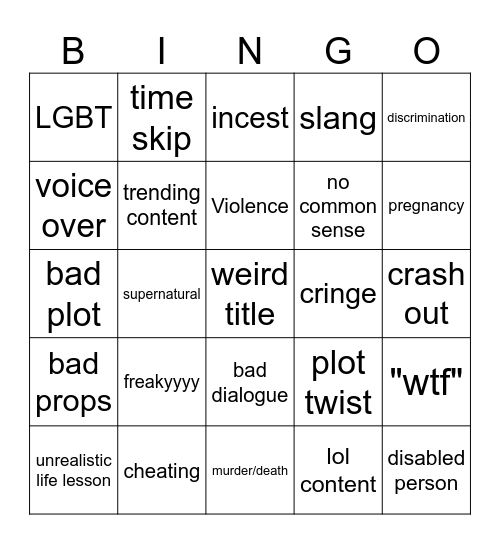 Tomorrows Teachings Bingo Card