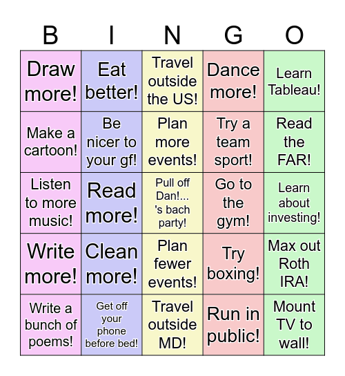 Bingo bingo I don't wanna leave the Cingo Bingo Card