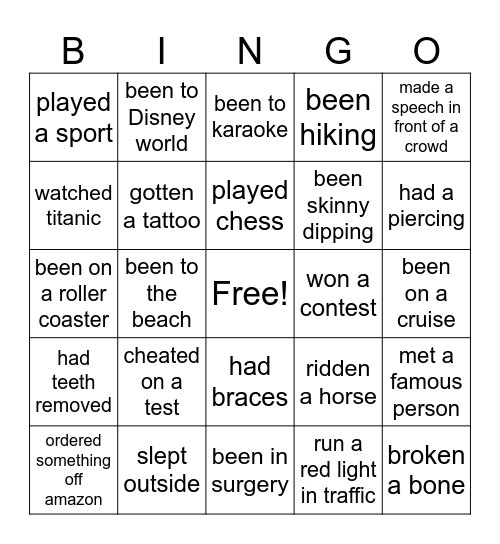 Bingo Card