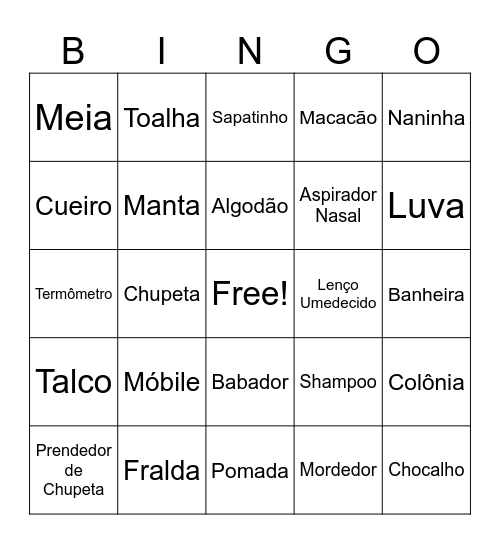 Chá da Elisa Bingo Card
